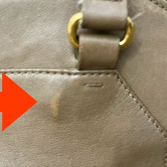 YSL Cabas Chyc Brown Elephant Leather Satchel Shopper Handbag - Picture 2 of 12